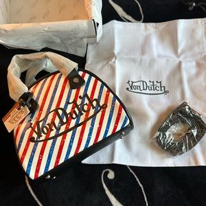 Von Dutch small mini Barbershop Bowler bag BNWT
